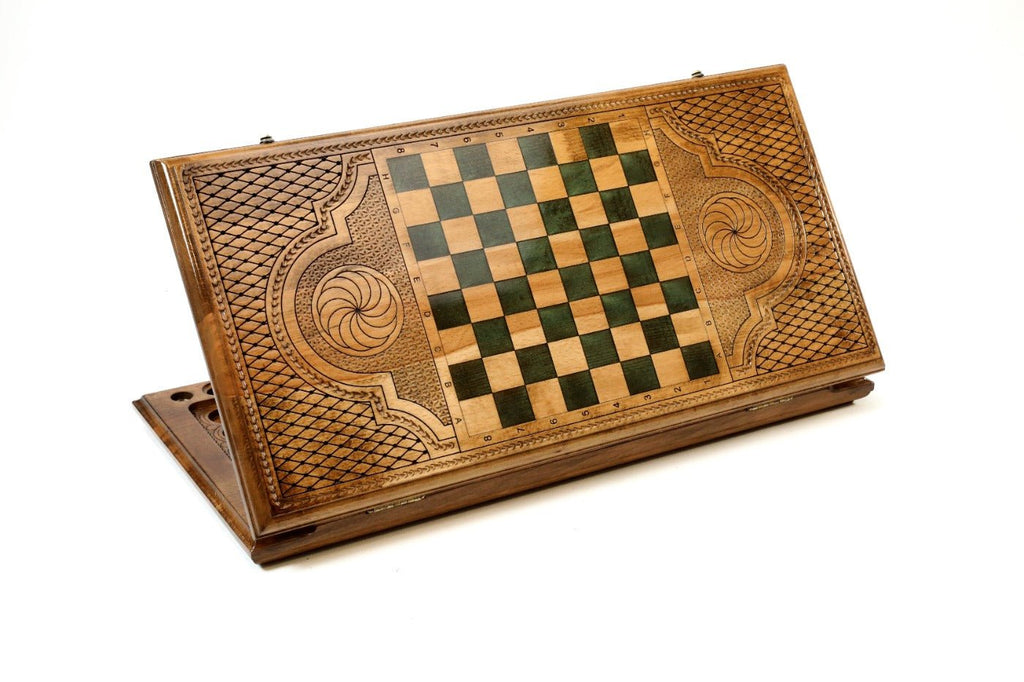 Backgammon Board - Ornamental With Epoxy - Unumperfectus