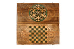 Ornamental Epoxy backgammon board - side profile showing the craftsmanship