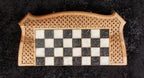 Chess 2 in 1 Board Copyrighted Contour Outline chess and backgammon set - side profile of the board