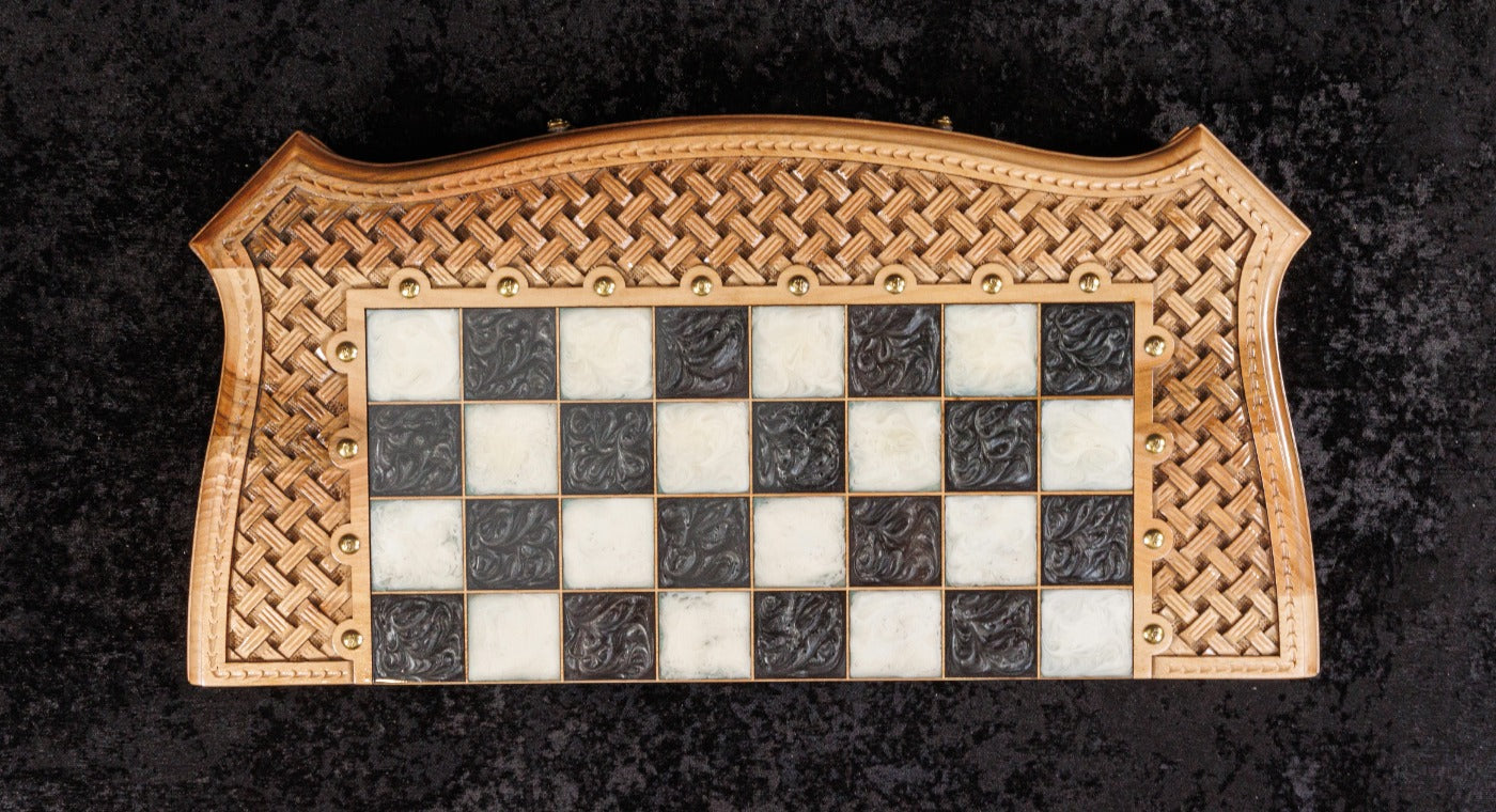 Chess–Backgammon 2-in-1 Board with Copyrighted Contour Outline – 60 cm | 23.6"