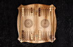 Chess 2 in 1 Board Copyrighted Contour Outline chess and backgammon set - full view