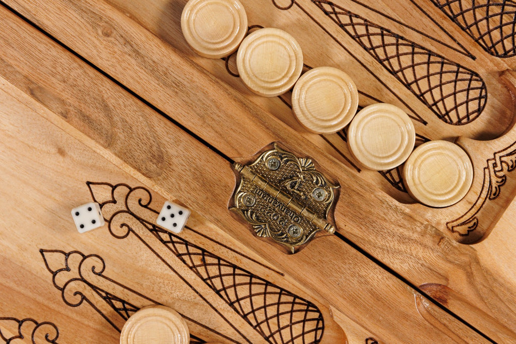 Chess–Backgammon 2-in-1 Board with Copyrighted Contour Outline – 60 cm | 23.6"