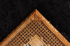Epoxy Chess Amber Stones chess and backgammon set - chess pieces set up for play