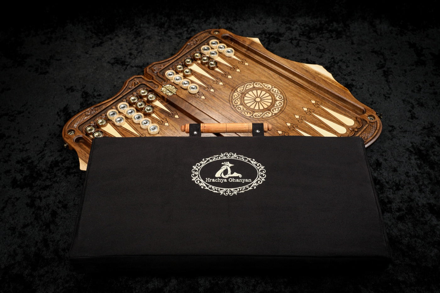 Dance of Sassoun Backgammon Board with Inlay & Copyrighted Mount Ararat Outline – 60 cm | 23.6"