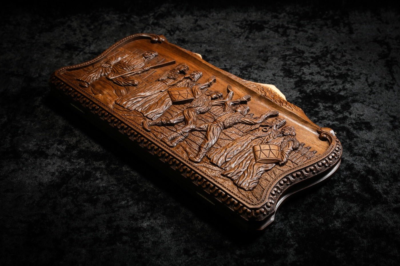 Sassoun Tanz Backgammon-Brett mit Intarsien & urheberrechtlich geschützter Ararat-Umrisse – 60 cm | 23.6"