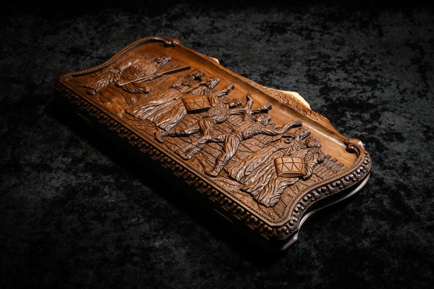 Dance of Sassoun Backgammon Board with Inlay & Copyrighted Mount Ararat Outline – 60 cm | 23.6"
