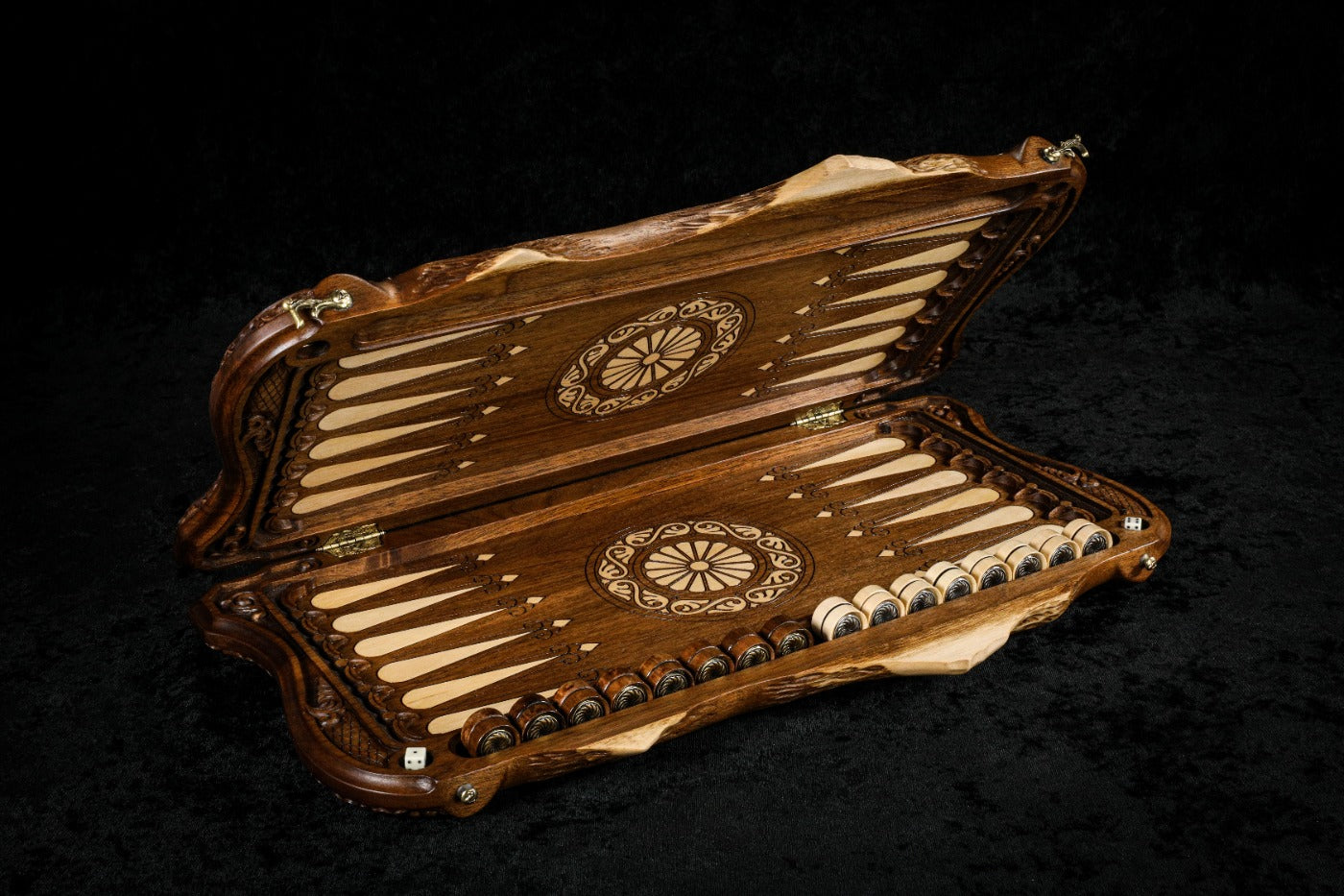 Dance of Sassoun Backgammon Board with Inlay & Copyrighted Mount Ararat Outline – 60 cm | 23.6"
