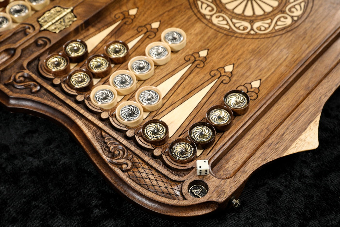 Dance of Sassoun Backgammon Board with Inlay & Copyrighted Mount Ararat Outline – 60 cm | 23.6"