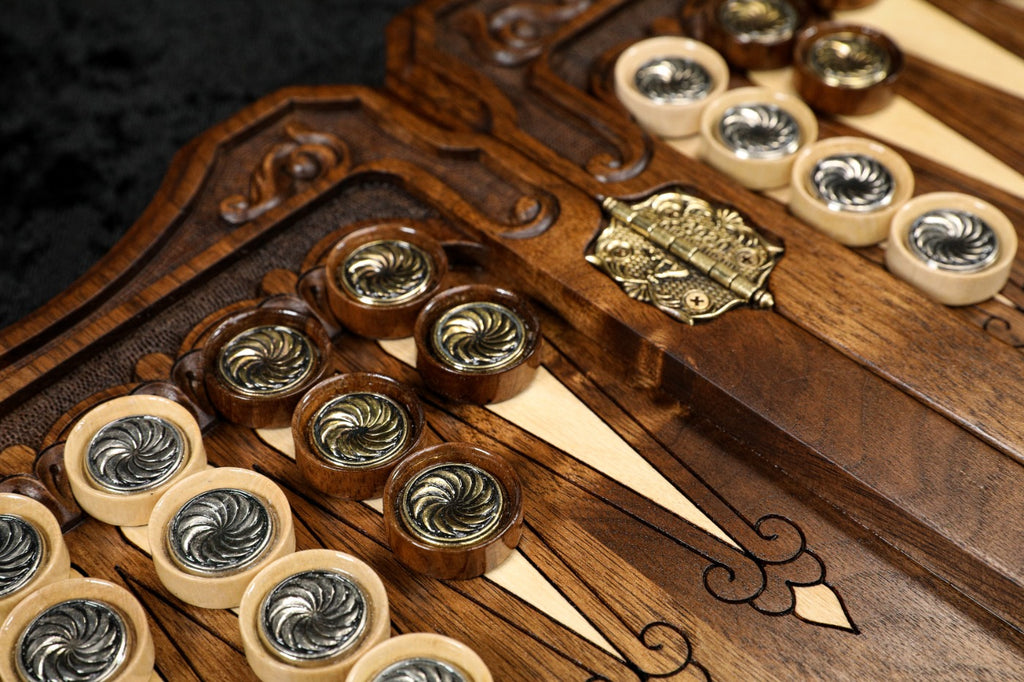Dance of Sassoun Backgammon Board with Inlay & Copyrighted Mount Ararat Outline – 60 cm | 23.6"