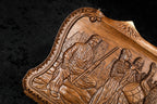 Dance of Sassoun Inlay Copyrighted Mount Ararat Outline backgammon board - full view