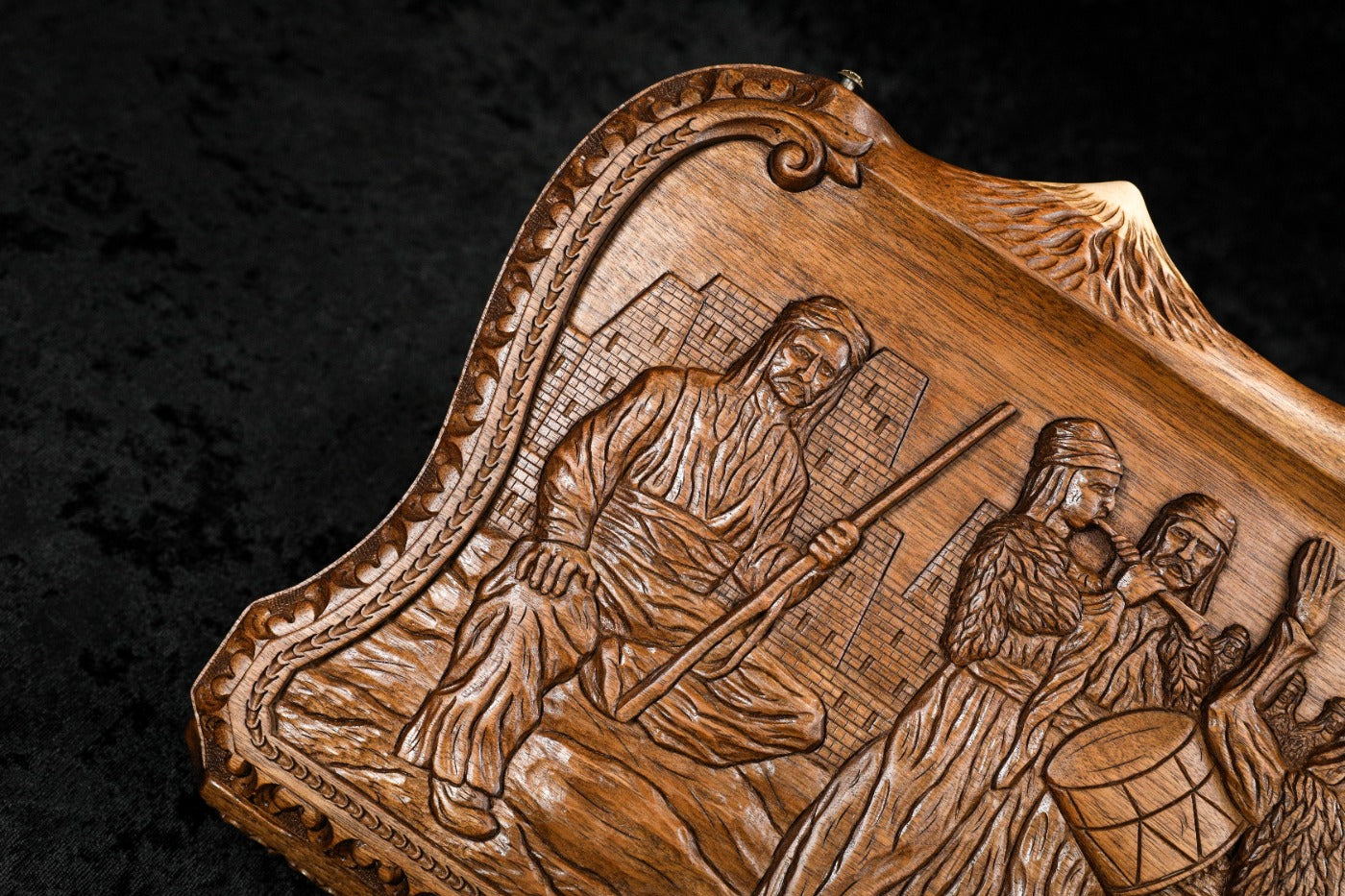 Dance of Sassoun Backgammon Board with Inlay & Copyrighted Mount Ararat Outline – 60 cm | 23.6"