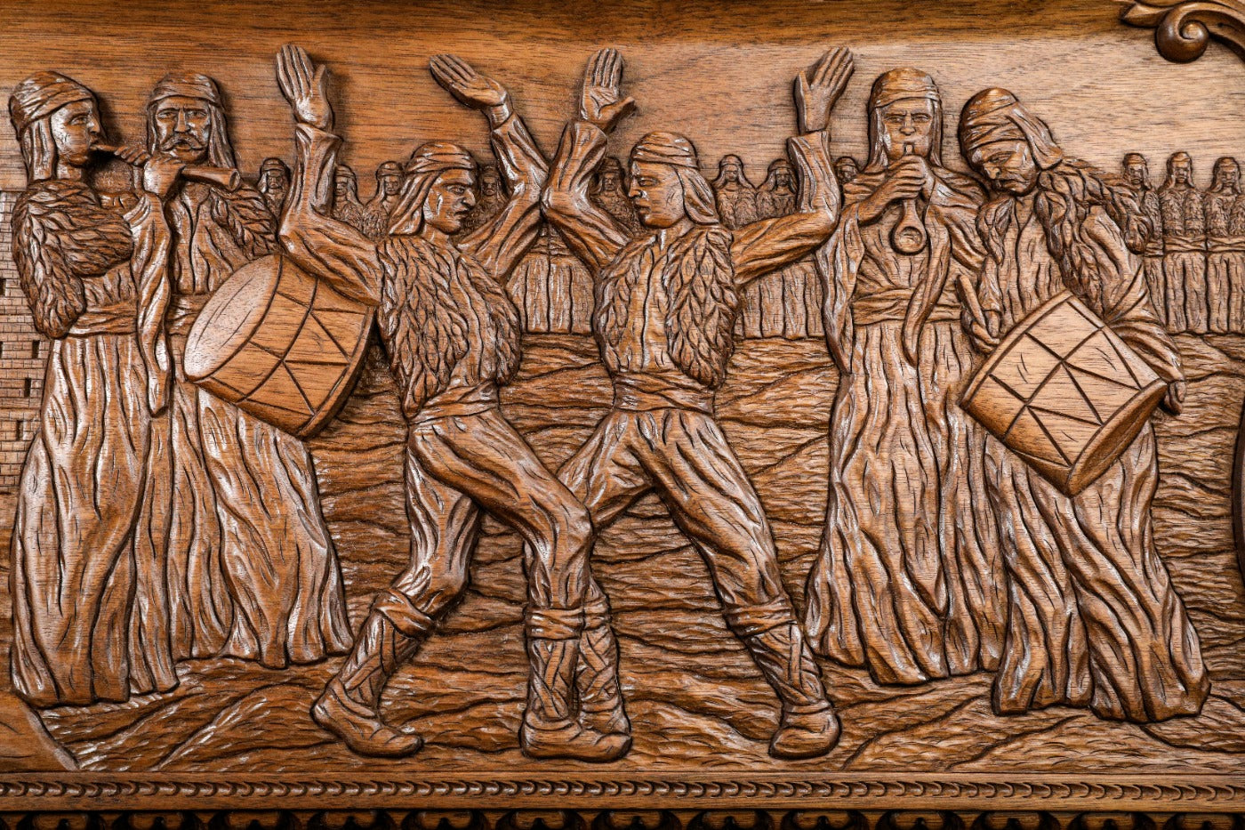 Dance of Sassoun Backgammon Board with Inlay & Copyrighted Mount Ararat Outline – 60 cm | 23.6"