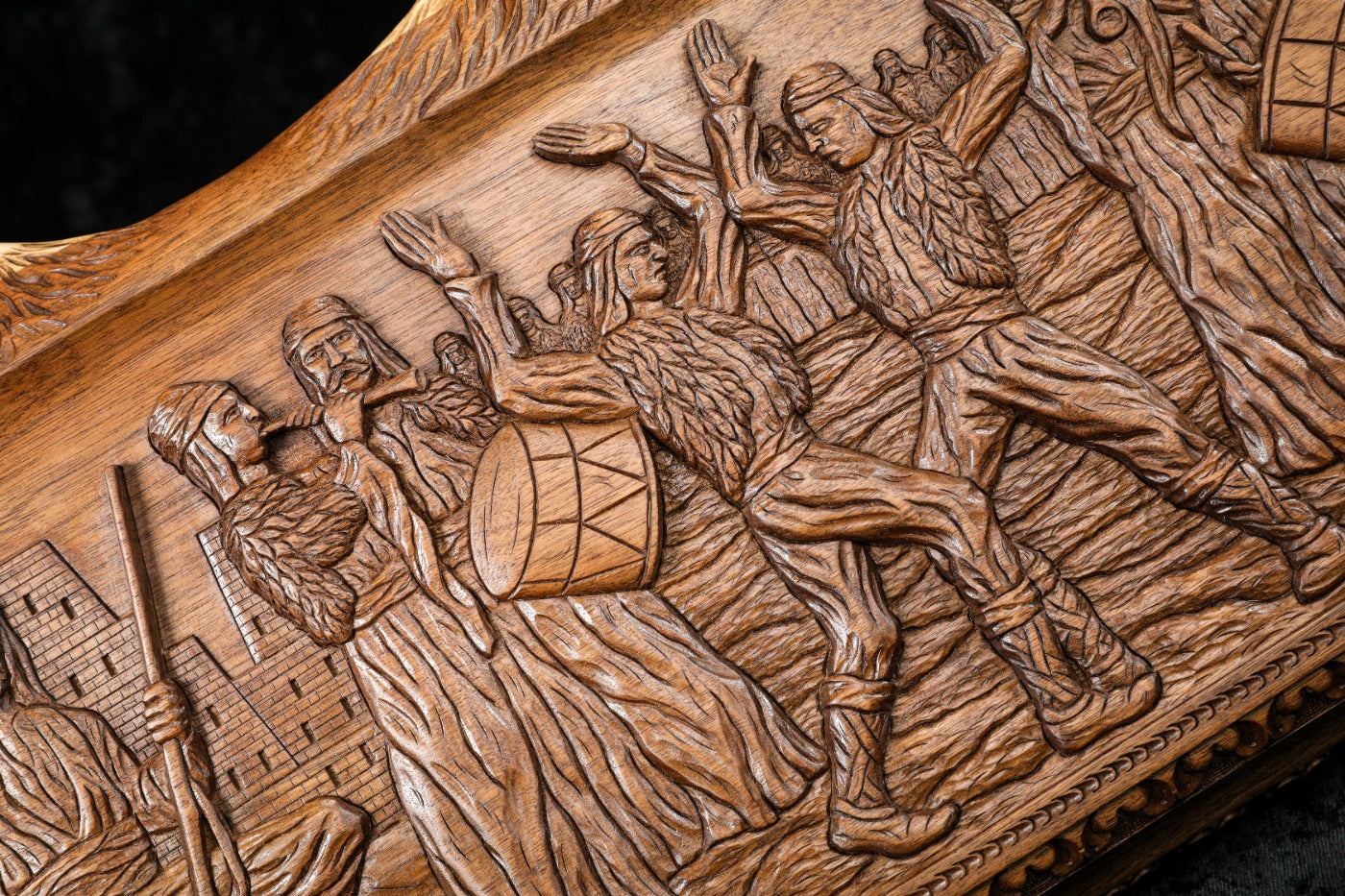 Dance of Sassoun Backgammon Board with Inlay & Copyrighted Mount Ararat Outline – 60 cm | 23.6"