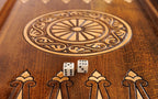 Tiger backgammon board - close-up of the playing surface