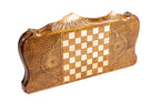 Tiger backgammon board in wood by Hrachya Ohanyan