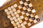 Tiger backgammon board - angled view