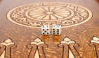Eternity backgammon board - hand-carved detail shot