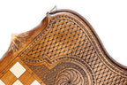 Eternity backgammon board - detail of the wood grain and finish