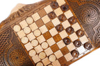 Eternity backgammon board - corner detail of the board