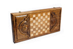 Classic Horse backgammon board in wood by Hrachya Ohanyan