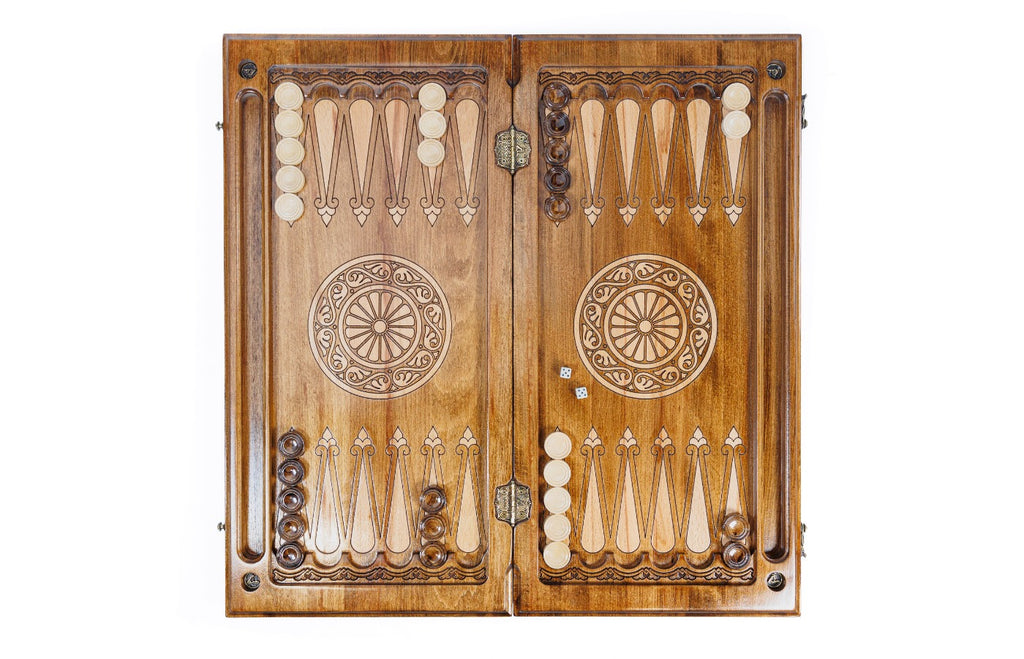 Classic Horse Wooden Backgammon Board - Unumperfectus