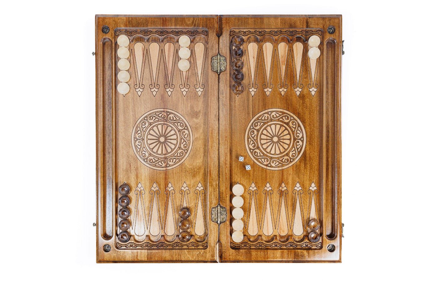 Classic Horse Wooden Backgammon Board - Unumperfectus