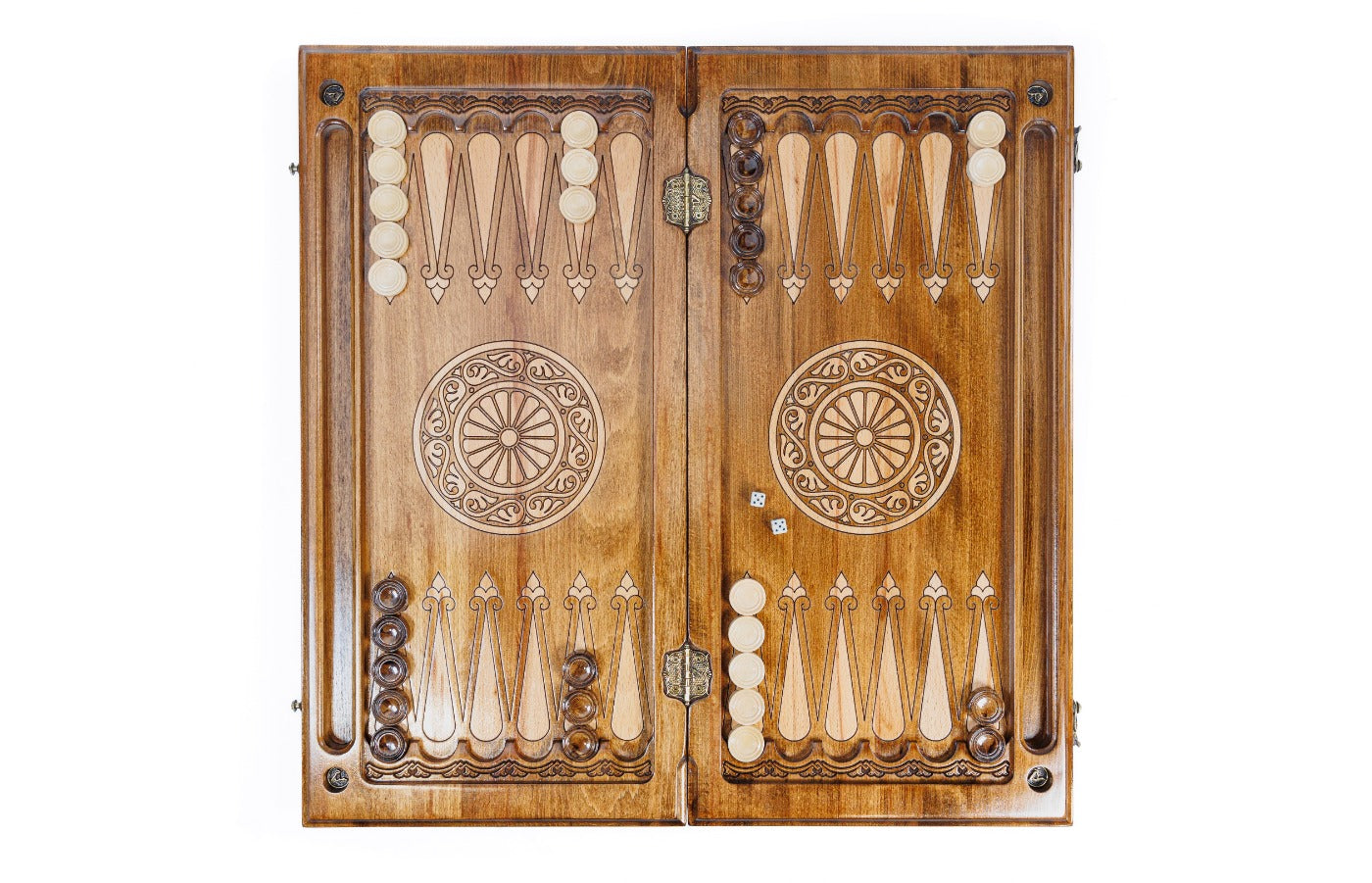 Classic Horse Wooden Backgammon Board - Unumperfectus