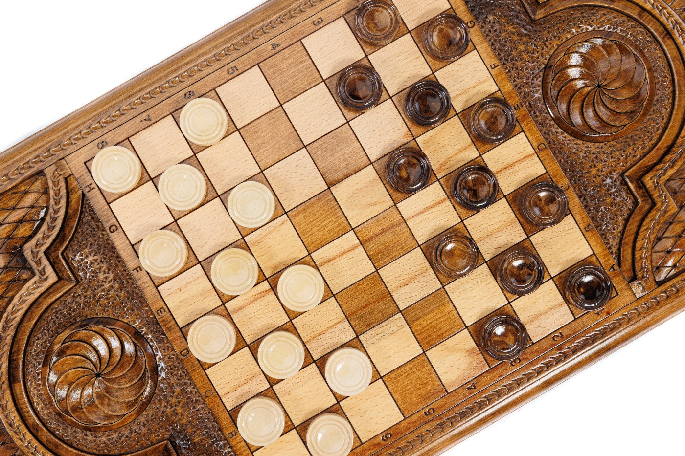 Classic Horse Wooden Backgammon Board - Unumperfectus