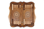 Deer backgammon board - side profile showing the craftsmanship