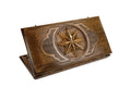 Octagram wooden backgammon board handcrafted geometric luxury design