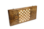 Octagram backgammon board in wood by Hrachya Ohanyan