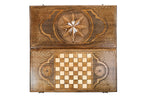 Octagram backgammon board - corner detail of the board