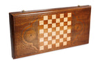 Grape Cluster backgammon board - side profile showing the craftsmanship