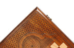 Grape Cluster backgammon board - corner detail of the board