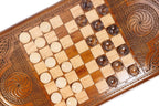 Grape Cluster backgammon board - closed cover detail