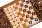 Eternity Symbol backgammon board - carrying case and accessories