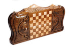 Artsakh We Are Our Mountains backgammon board in wood by Hrachya Ohanyan