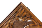Dual Coat of Arms Armenia Russian Federation backgammon board - angled view