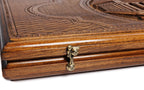 Garni Temple Classic Armenian backgammon board - side profile showing the craftsmanship