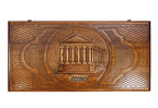 Garni Temple Classic Armenian backgammon board - open board ready for play