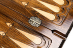 Armenian Ararat backgammon board - detail of the wood grain and finish