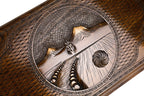Handcrafted wooden backgammon set with Armenian motif detailing