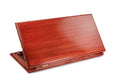 Classic red wooden backgammon board handcrafted luxury design