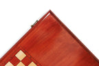 Classic Red backgammon board - side profile showing the craftsmanship