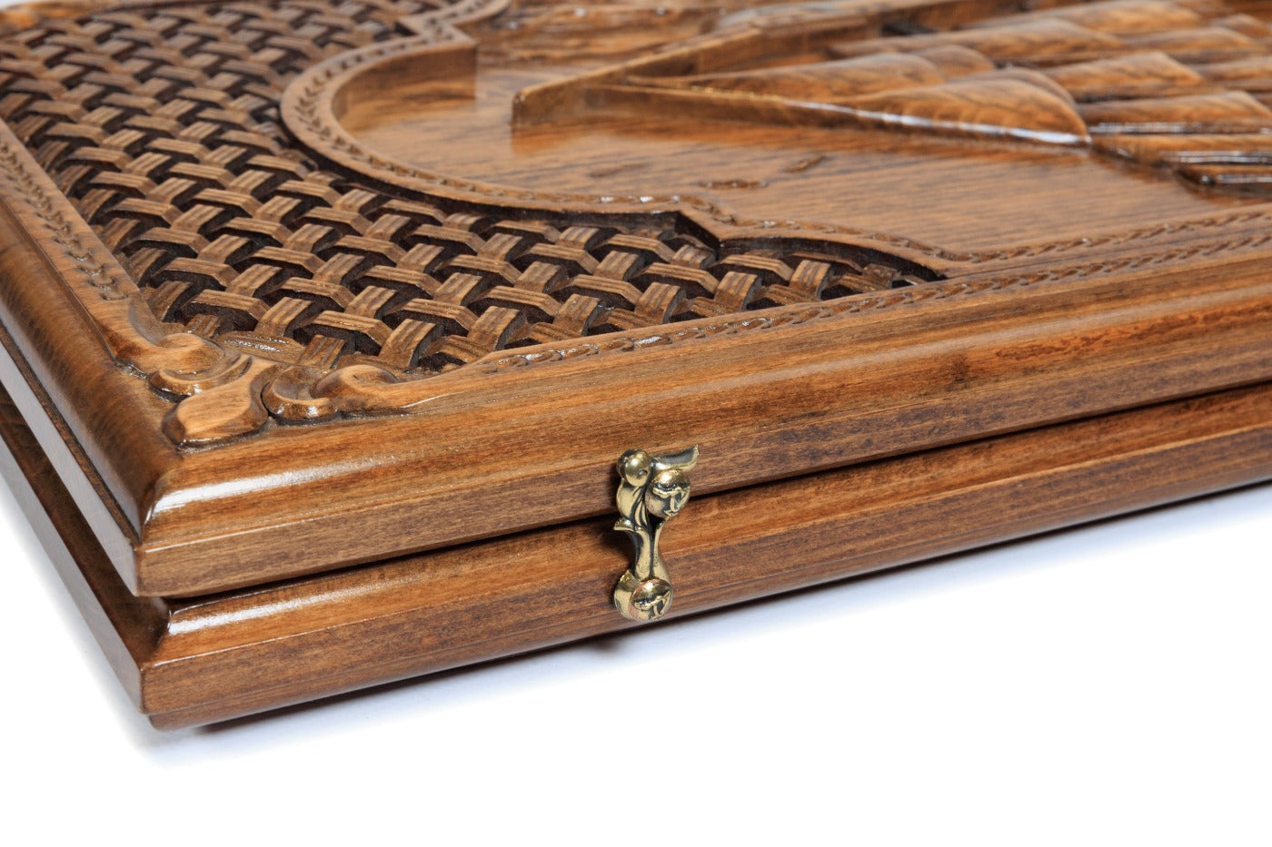 Backgammon Board - Classic Sail Wooden Design with Braid Motifs - Unumperfectus