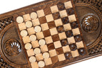 Classic Sail Design Braid Motifs backgammon board - open board ready for play