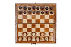 Carved Classic chess set - close-up of hand-carved chess pieces