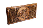 Classic Horse Braid Motifs backgammon board - open board ready for play