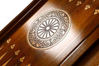 Classic Horse Braid Motifs backgammon board - carrying case and accessories