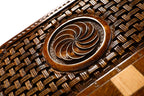 Classic Horse Braid Motifs backgammon board - corner detail of the board